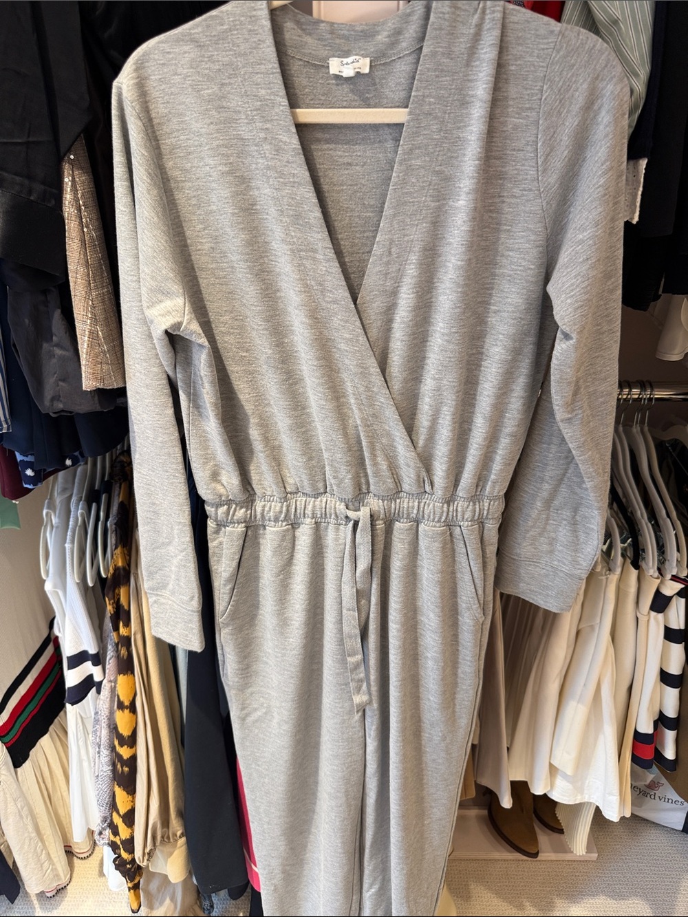 Splendid Light Grey Wrap Romper